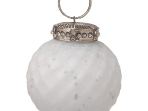 The Noel Collection White Small Honeycomb Bauble - Image 1