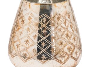 The Noel Collection Burnished Etched Candle Holder Large