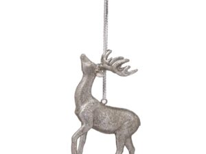 Hanging Silver Stag Decoration