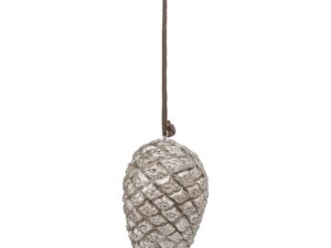 Hanging Silver Pinecone