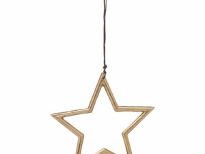 The Noel Collection Hanging Medium Brass Star