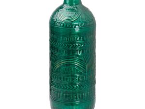 Aztec Collection Brass Embossed Ceramic Dipped Lebes Vase