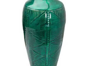 Aztec Collection Brass embossed Ceramic Dipped Urn Vase