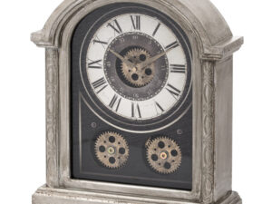 Antique Silver Mechanism Mantle Clock