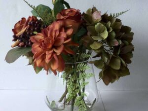 Autumnal Arrangment In Glass Vase