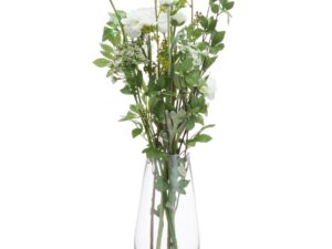 Large Peony Arrangement In Glass Vase - Image 1