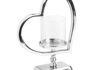 Heart Shaped Nickel Candle Holder