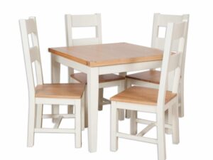 French Ivory Cream 90 x 90 Dining Table - Image 3