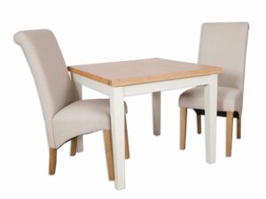 French Ivory Cream 90 x 90 Dining Table - Image 4