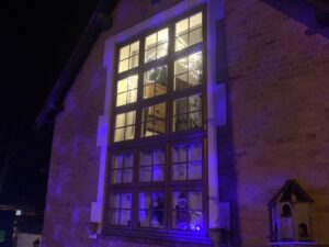 Set of 3 Kaleidoscope Blue Projector Stake Lights - Image 3