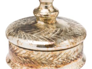 The Noel Collection Burnished  Large Decorarive Trinket Jar - Image 1