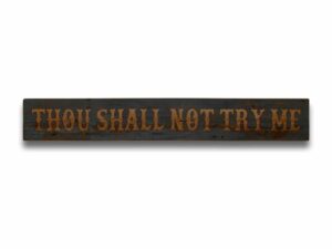 Thou Shall Not Grey Wash Wooden Message Plaque