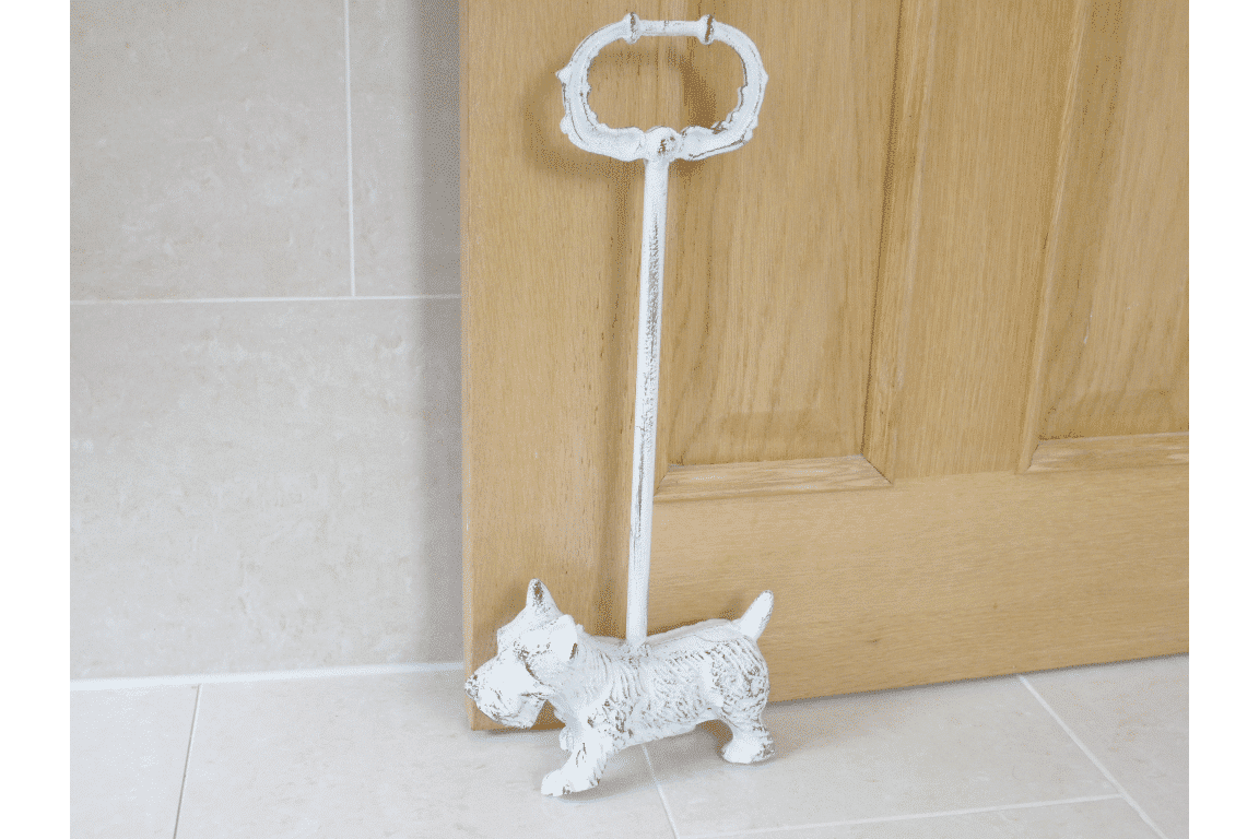 westie dog white doorstop