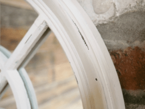 Arch Garden Mirror White Distressed 140cm Tall - Image 3