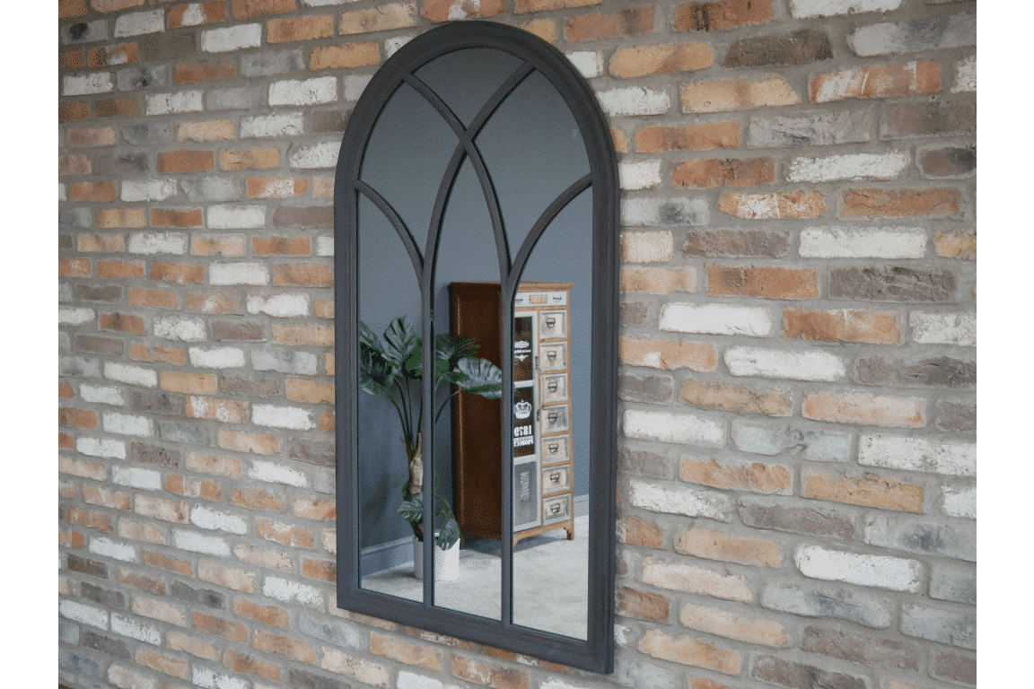 Grey Garden Outdoor Wood Mirror