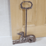 Whippet dog brown doorstop