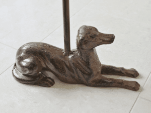 Whippet Dog Doorstop Brown With Handle - Image 3