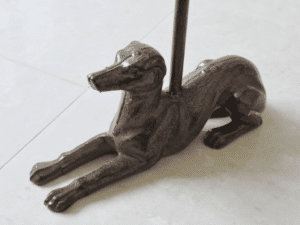 Whippet Dog Doorstop Brown With Handle - Image 2