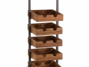 Live Edge Collection 10 Bottle Hanging Wine Rack - Image 1