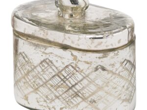 The Noel Collection Silver Foil Effect Trinket Jar - Image 1