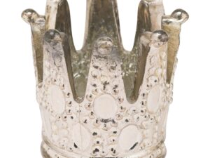 The Noel Collection Silver Crown Tealight Holder