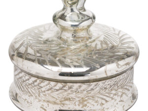 The Noel Collection Silver Foil Effect Large Trinket Jar - Image 1