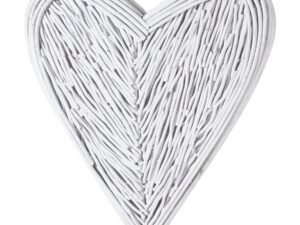 Small White Willow Branch Heart