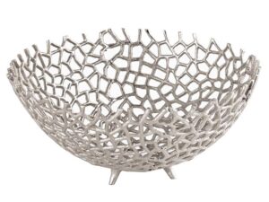 Farrah Collection Silver Large Decorative Bowl