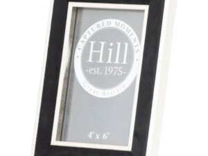 Silver Edged  Black Velvet 4X6 Photo Frame