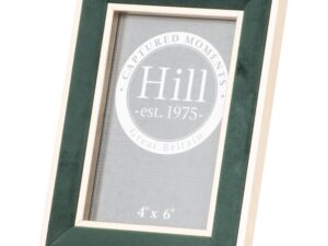 Gold Edged Emerald Velvet 4X6 Photo Frame