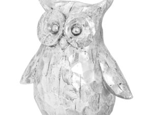Olive The Large Silver Ceramic Owl