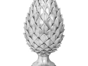 Tall Large Silver Pinecone Finial