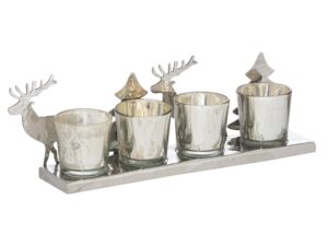 Noel Silver Four Tealight Holder
