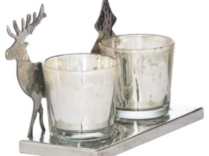 Noel Silver Two Tealight Holder