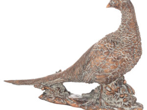 Antique Silver Cock Pheasant Ornament