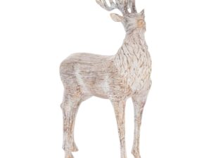 Carved Wood Effect Stag