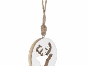 The Noel Collection Tree Hanging Wooden Stag Silhouette