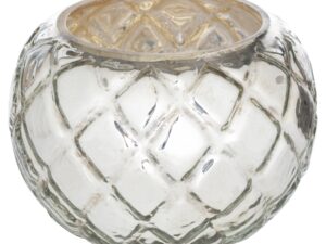 The Noel Collection Silver Etched Tealight Holder