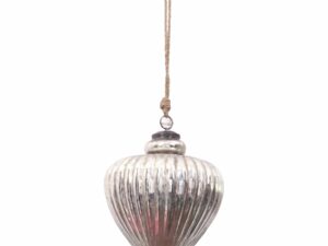 The Noel Collection Antique Silver Large Vallupe Bauble