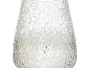 Lustre Silver Domed Candle Holder