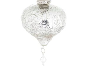 The Noel Collection Textured Jewel Drop Bauble
