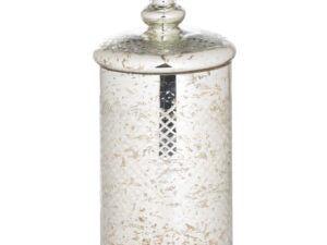 The Lustre Collection Silver Etched Large Trinket Jar