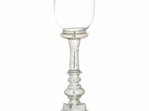 Mercury Effect Glass Top Tall Candle Pillar Holder