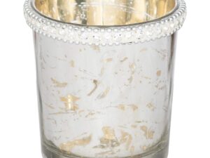 The Lustre Collection Embellished Small Top Tea Light Holder