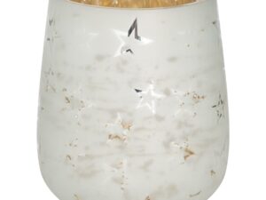 The Noel Collection White Star Medium Candle Holder