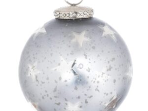 The Noel Collection Grey Star Medium Bauble
