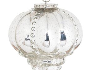 The Noel Collection Silver Crown Large Bauble