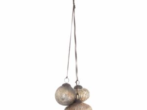 The Noel Collection Burnished Set Of 3 Hanging Baubles