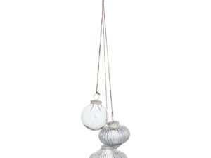 The Noel Collection Smoked Midnight Set Of 3 Hanging Baubles
