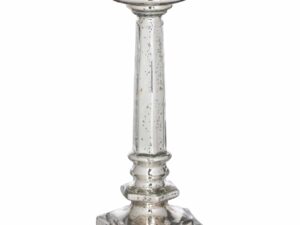 Silver Hexogan Base Large Candle Pillar - Image 1